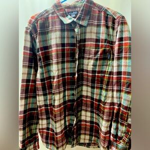 Eddie Bauer ladies large flannel shirt euc!